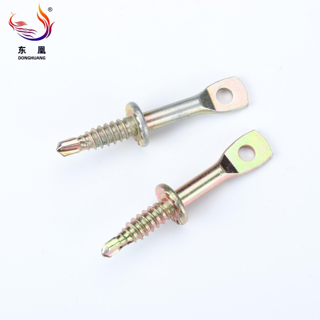 Yellow Zinc Self-Drilling Ceiling Hooks Eye Lag Self Drilling Screw 