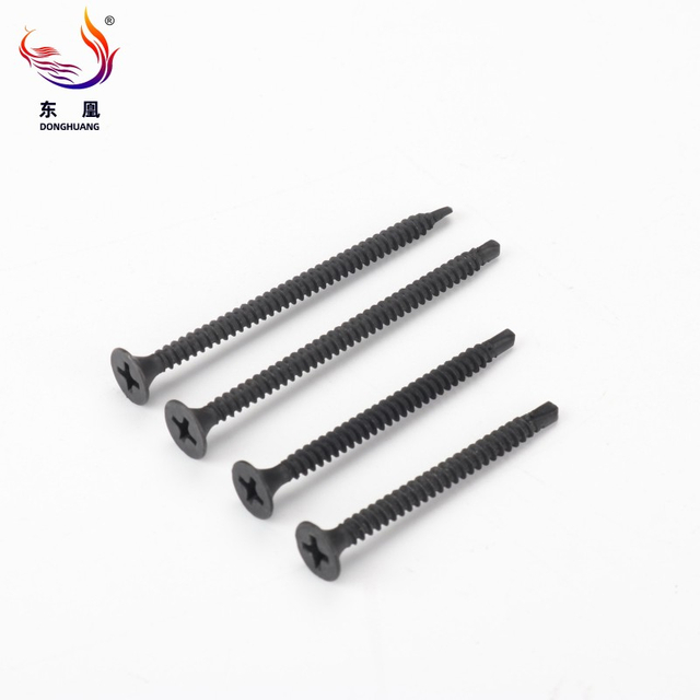 Self-Drilling Drywall Screw Phillips Bugle Head Black Phosphated