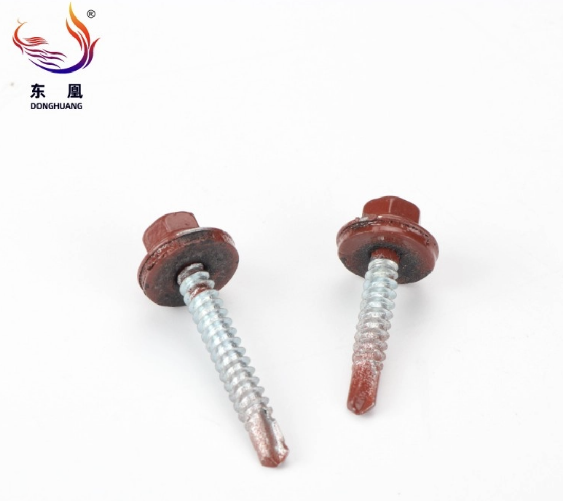 Hex Head Self-Drilling Multi-Color Roof Screws with EPDM Sealing Washer