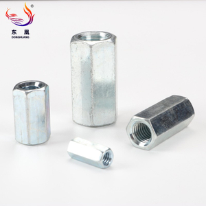 DIN6334 Carbon Steel Long Hex Square Round Coupling Nut Acme Nuts Hex Coupling Nuts