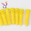 M6 M8 M10 Plastic Yellow Fish Type Expansion Tube Pipe Wall Anchors Plugs