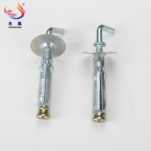 China Wholesale Electric Water Steel Yellow Zinc Plated 90 Degree L Shape Expansion Sleeve Anchor Hook Bolt 
