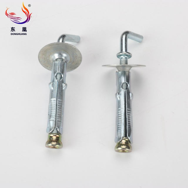 China Wholesale Electric Water Steel Yellow Zinc Plated 90 Degree L Shape Expansion Sleeve Anchor Hook Bolt 
