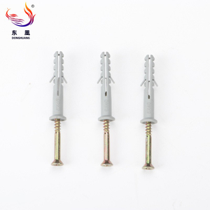 PP PE PVC Grey Plastic Anchor Wall Plug Nylon Wall Frame Fixing Anchors with Screw