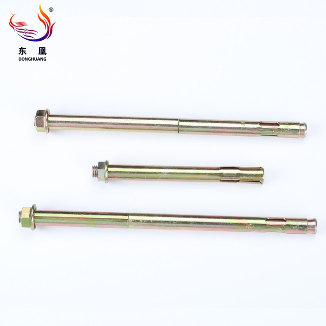 Sleeve Anchor Yellow Zinc Plated Expansion Anchor Bolt with Flange Nut