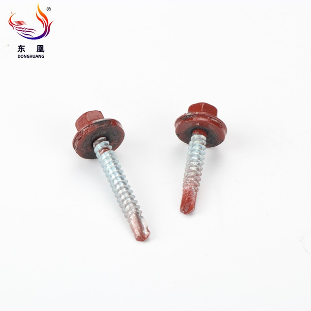 Hex Head Self-Drilling Multi-Color Roof Screws with EPDM Sealing Washer