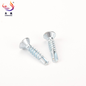 Wholesale Zinc Plated Csk Flat Head Self Drilling Screw With 6 Ribs