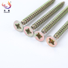 Pozi Drive Flat Countersunk Head Yellow Zinc Chipboard Screws For Wood