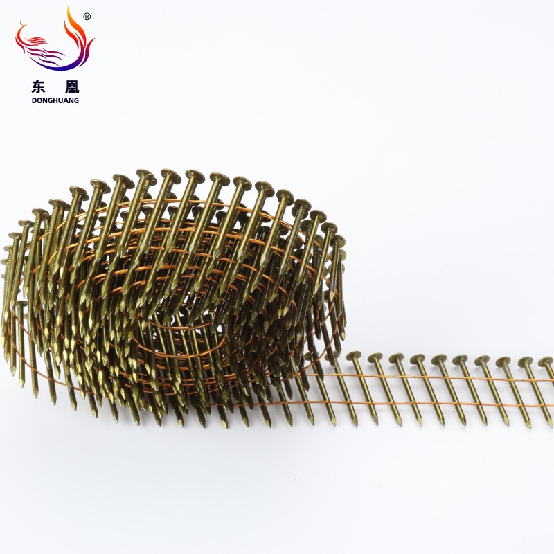 Bright Finish Pointed Flat Type Coil Nails for Pneumatic Nailers