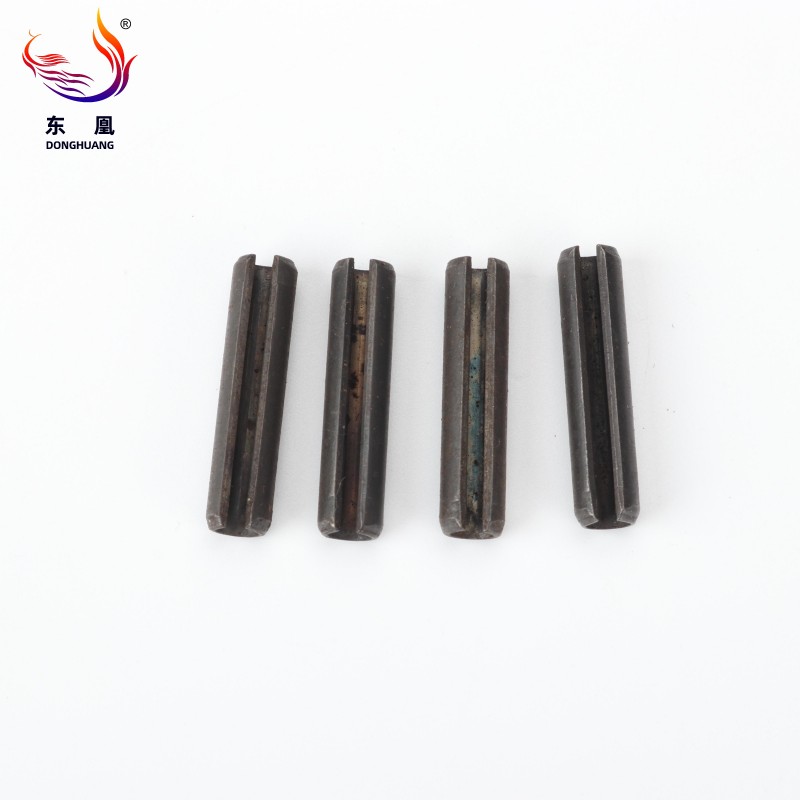 DIN1481 Slotted Spring Pin exhibiting precise axial slot and chamfered edges for industrial alignment